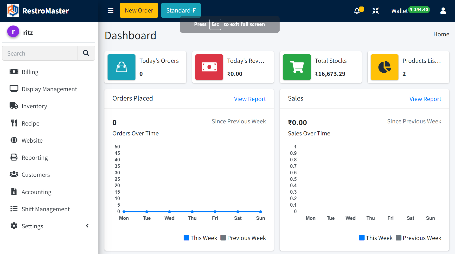 Admin Dashboard
